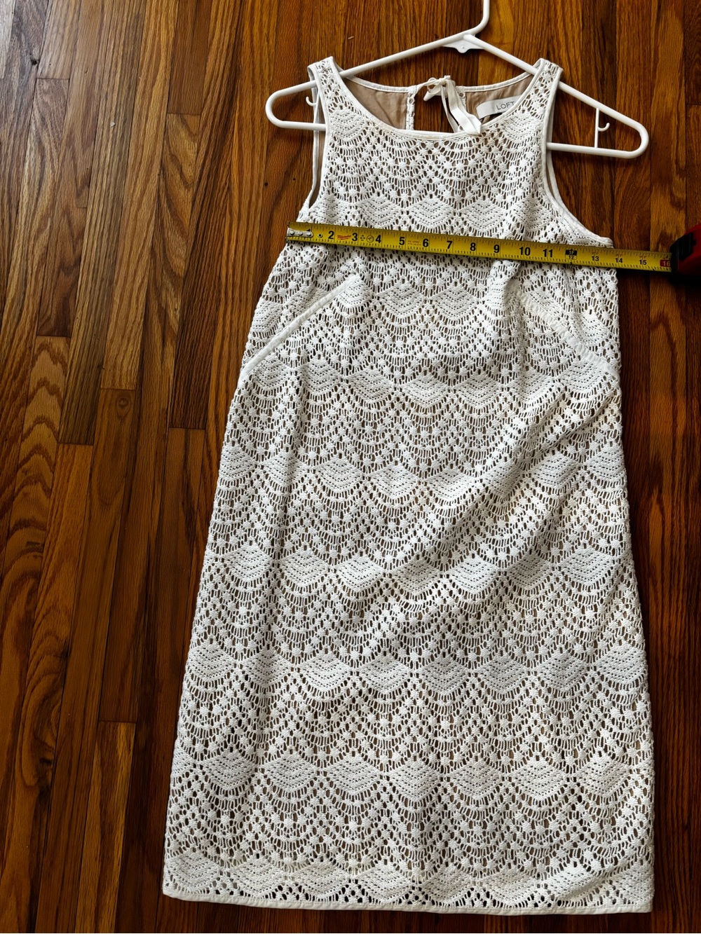 LOFT White Crochet Lace Tank Dress - Picture 4 of 5